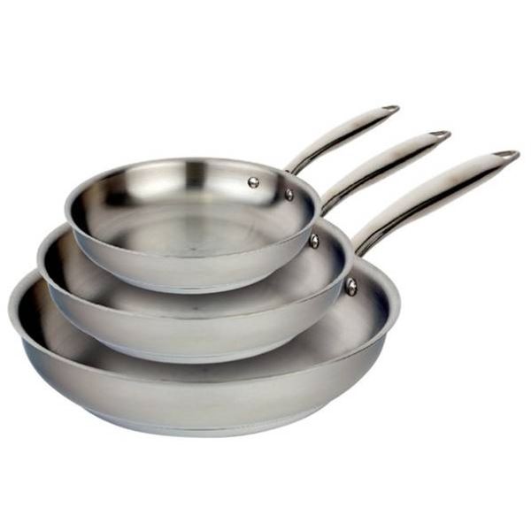 Meyer Accolade 3-Piece Stainless Steel Fry Pan Set 20cm, 24cm, 28cm