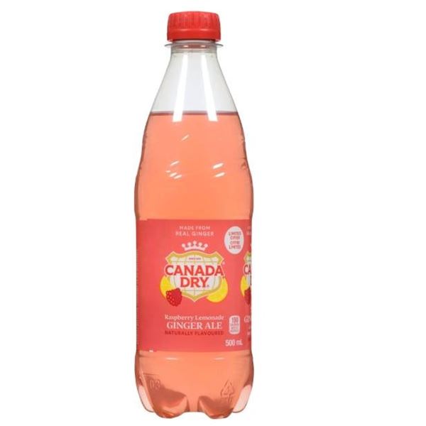 Canada Dry Raspberry Ginger Ale 24 x 500ml Bottles