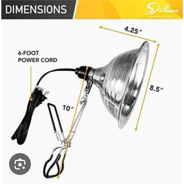 Simple Deluxe ClampLight GP-093, 6-Foot Long Cord