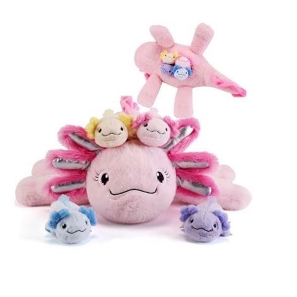 5 Piece Stuffed Animals Axolotl Set