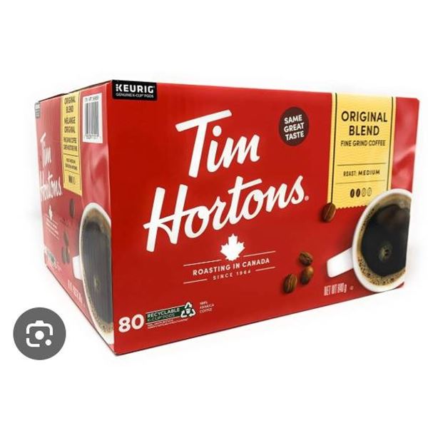 Tim Hortons Original Blend Medium Roast Ground Coffee, 840g, Keurig Compatible