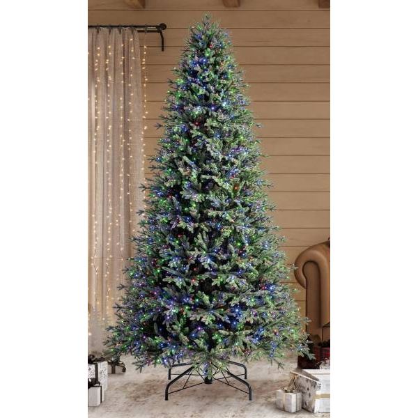 9 ft Artificial Christmas Tree with Radiant Micro LED Lights