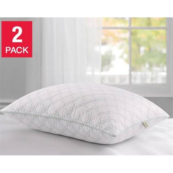 Martha Stewart Trellis Bloom Quilted Pillow, Queen Size, 2-Pack
