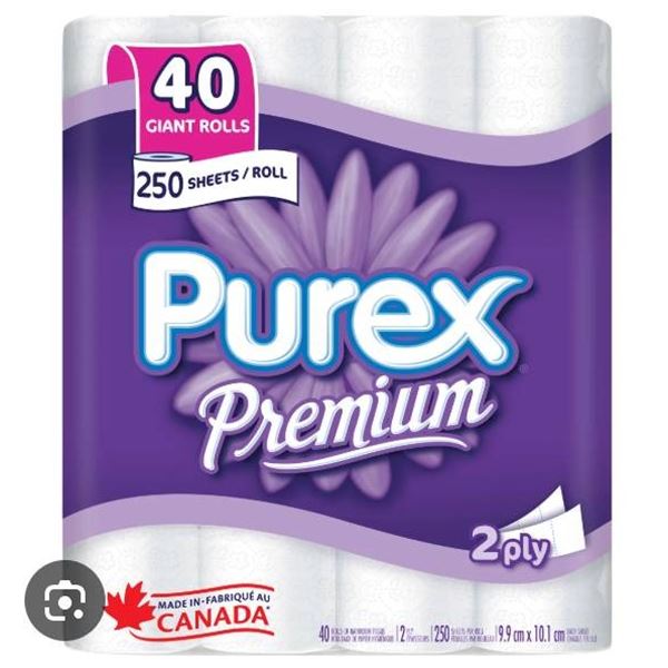 Purex Premium 2-Ply Toilet Paper, Giant Rolls, Missing roll
