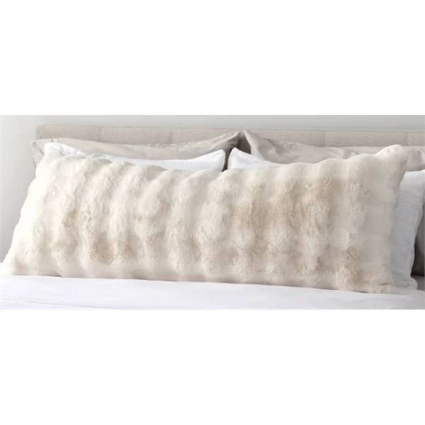 House & Home by Lynda Reeves Luxe Faux Fur White Body Pillow