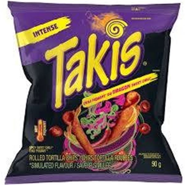 Takis Dragon Sweet Chili Rolled Tortilla Chips, 18 x 90g