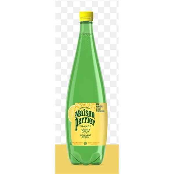 Maison Perrier Lemon Flavored Sparkling Water 1L Bottles (12 Count)
