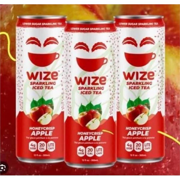 Wize Sparkling Apple Iced Tea 12 x 355ml
