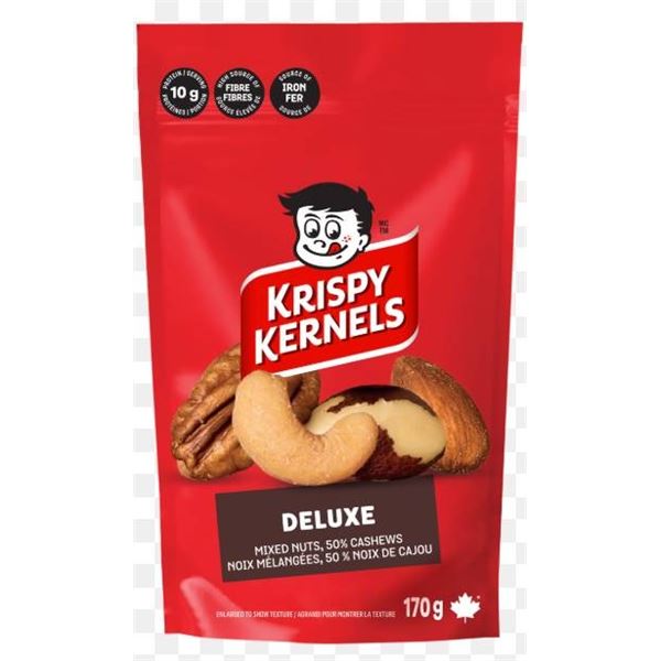 Krispy Kernels Deluxe Mixed Nuts 8 x 170g Bags