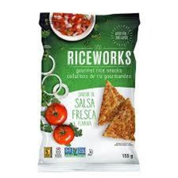 RiceWorks Gourmet Rice Snacks Salsa Fresca Flavor 12 x155g