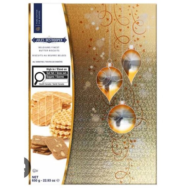Jules Destrooper Biscuit Selection, 650 g, Butter Crisps, Almond Thins, Butter Waffles