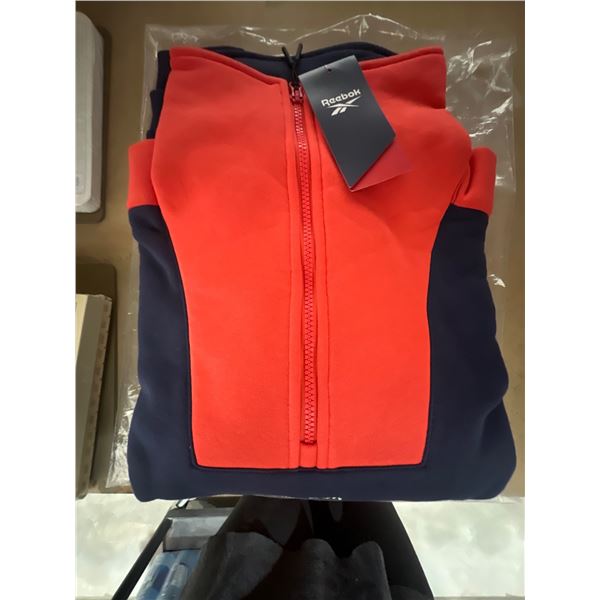 Reebok Retro Quarter Zip Sweatshirt – Size Medium, Vector Navy/Energy Red