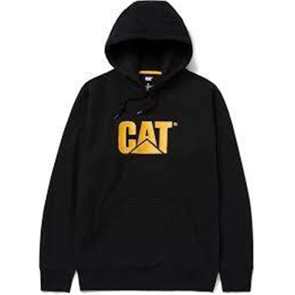 CAT Black Hoodie XXL with Yellow Logo