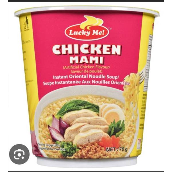 Lucky Me Chicken Mami Instant Noodle Soup Lot – 24 x 70g