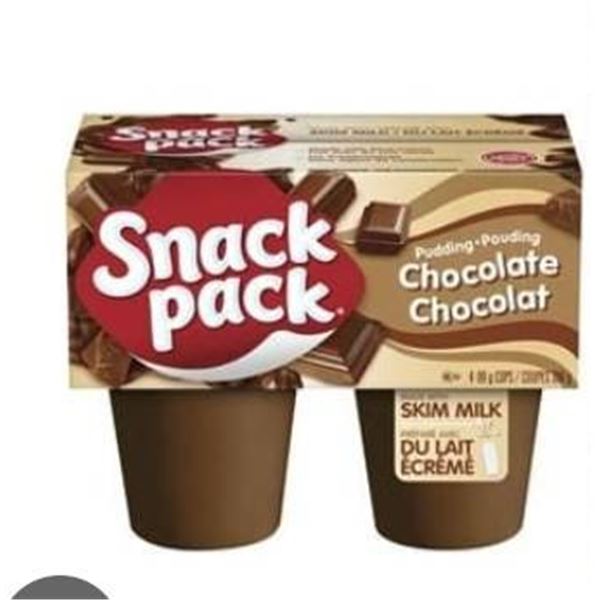 Snack Pack Chocolate Pudding, 12 Packs of 4 Cups (3.5 oz Each)