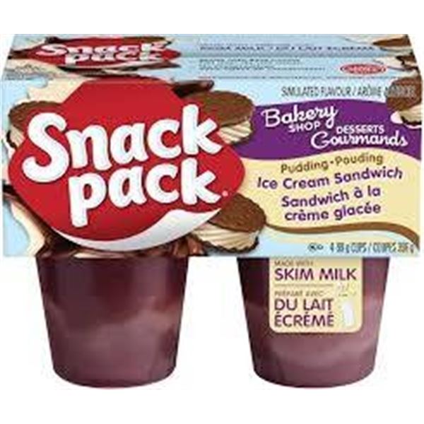 Snack Pack Ice Cream Sandwich Pudding 12 x 4 x 99g