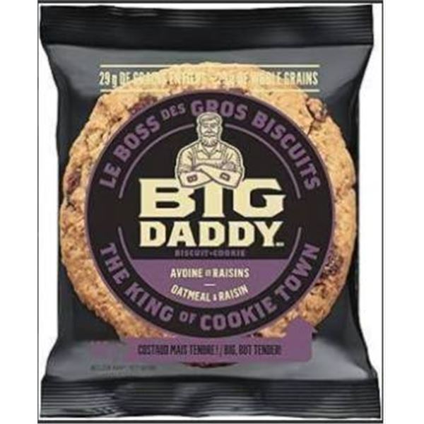 Lot of 4 – Big Daddy Oatmeal and Raisin Cookies, 8-Pack, 100g Each