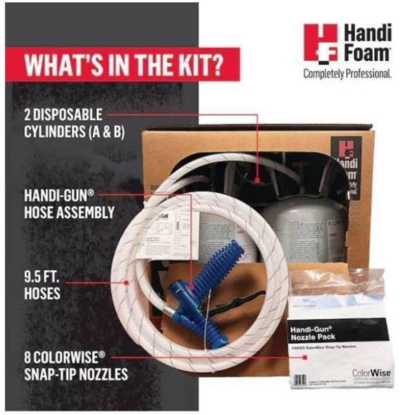 P12055C HANDI FOAM HF II-200 FR HFO Low GWP Spray Foam Kit (2-Component)