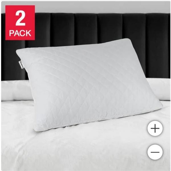 Beautyrest Black Premium Quilted Pillows 2-Pack with Bioloft and CICLO Technology