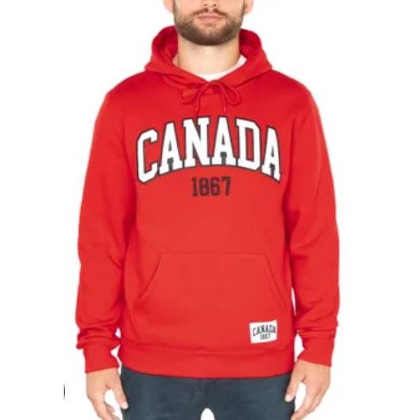 Canada 1867 Red Hoodie Sweatshirt, Size L/G