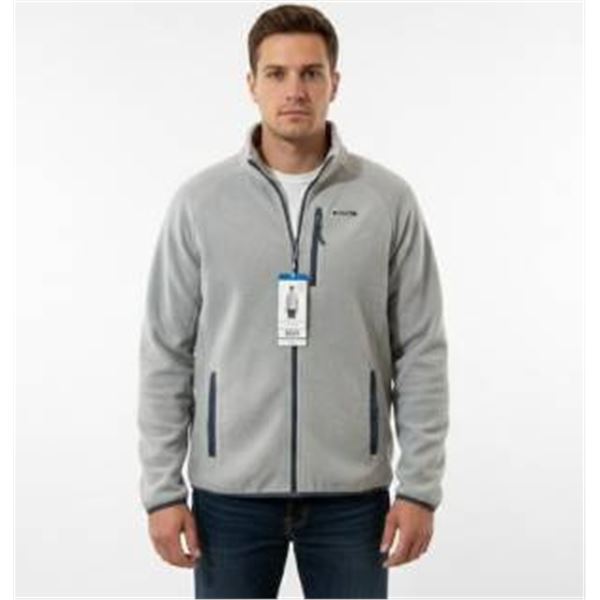 Auclair Men’s Lightweight Full-Zip Jacket, Size S/P, Gray