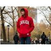 Image 1 : Red Canada Hoodie With 1857 Design, Size LG