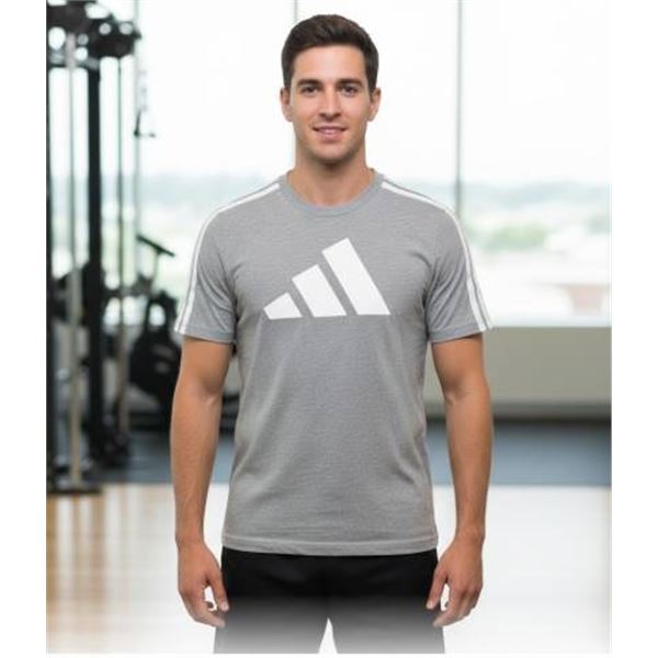 Adidas Men’s Grey T-Shirt, Size L, Made in Vietnam