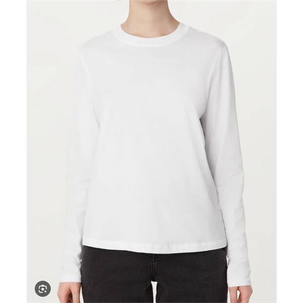 Frank And Oak Long Sleeve Shirt White Nylon Blend XL