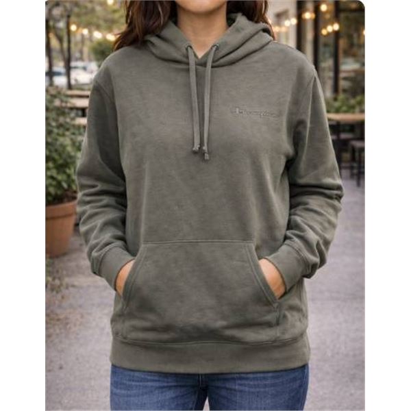 Champion Hooded Sweatshirt with Kangaroo Pocket, Size Large