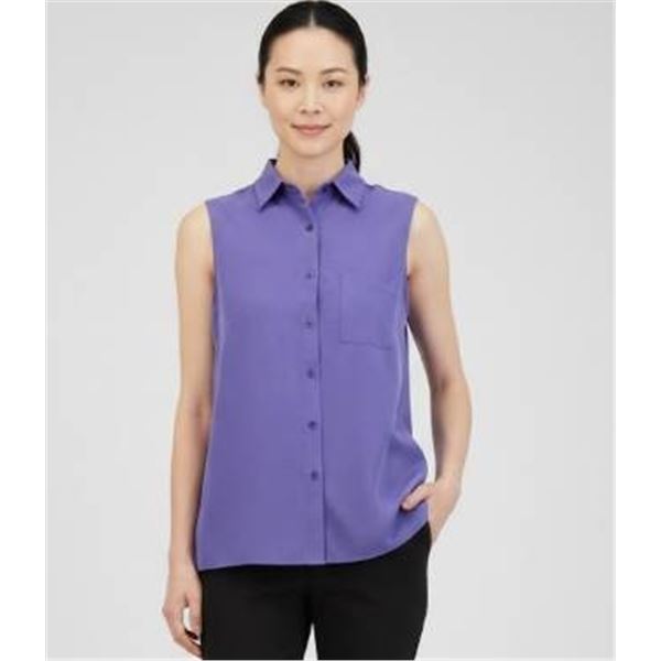 Gaiam Women’s Sleeveless Button-Up Shirt, Size L/G, Model 1879445