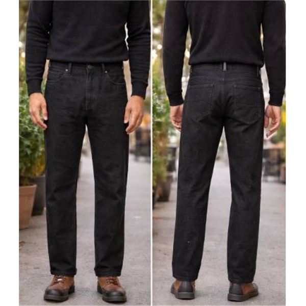 CAT 32×30 Fleece-Lined Canvas Pants in Black