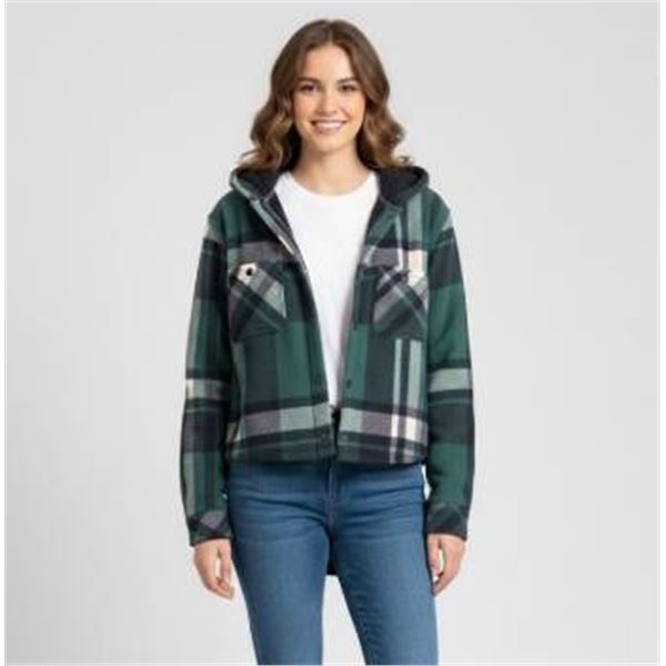 Realtree M/M Hooded Plaid Fleece-Lined Jacket