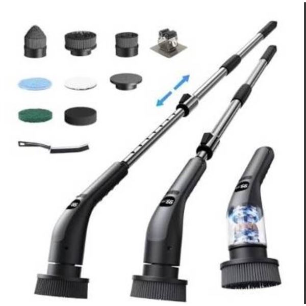 8-In-1 Electric Spin Scrubber Model G5 with Adjustable Handle