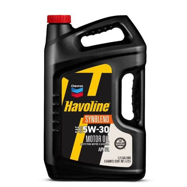Chevron Havoline 5W-30 Synthetic Blend Motor Oil, 4.73L