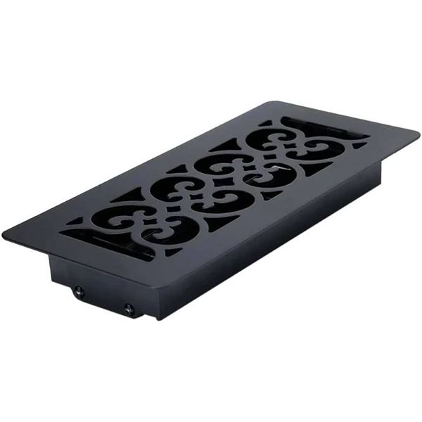 Manor House Floor Register 3-Pack, 11.4 x 4.4 Inches, Black