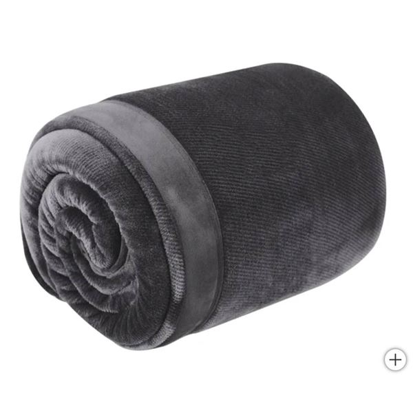 Kirkland Signature King Size Grey Plush Blanket
