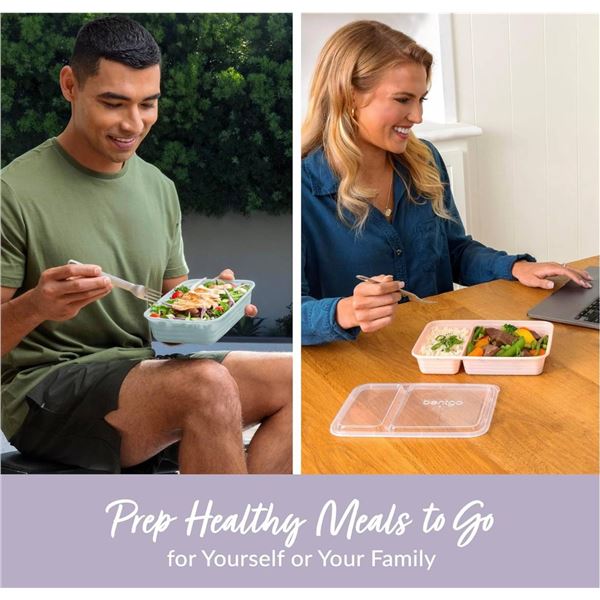 Bentgo Prep 90-Piece Meal Prep Kit with 3 Tray Sizes and 3 Colors