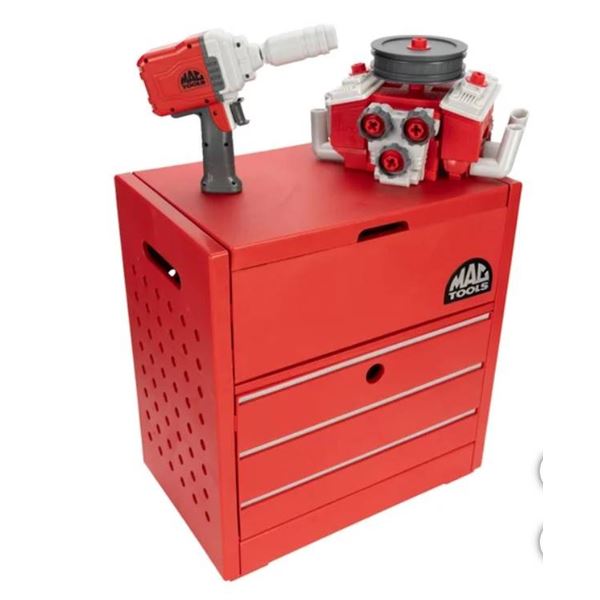 MAC Tools Kids Engine Cart Playset – Realistic Mechanic Toy with Engine Parts, Tools, and R