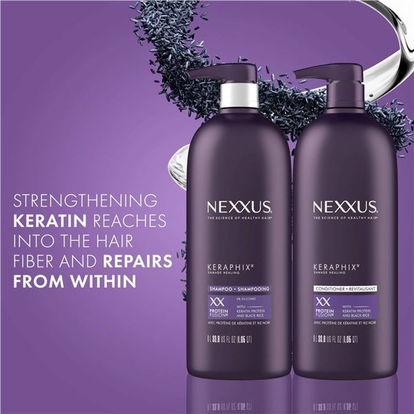 Nexxus Keraphix Shampoo and Conditioner Set, 1 L Each