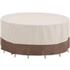 Image 1 : Patio Table Cover, Round, 78×28 Inches, Tan/Brown
