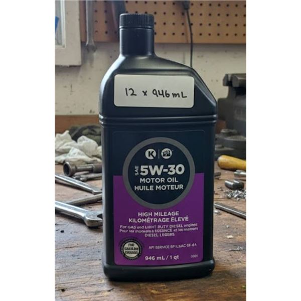 Kirkland Signature 5W-30 High Mileage Motor Oil, 12 x 946 mL