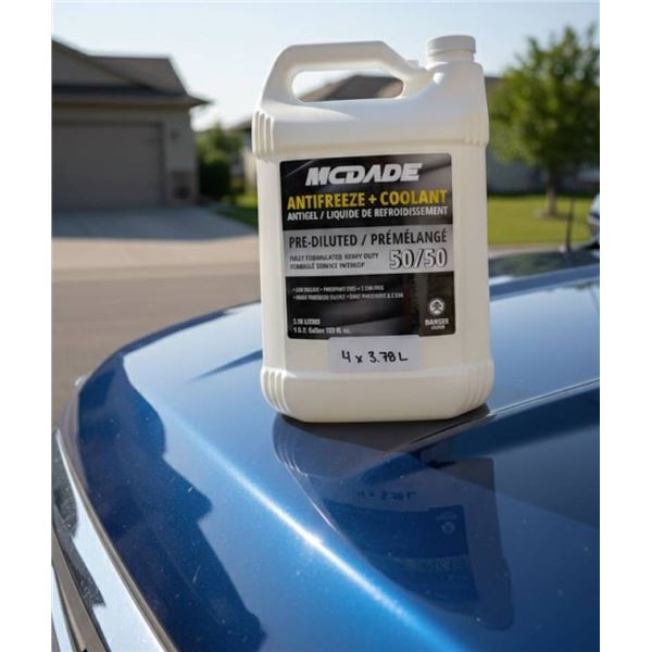 McDade Antifreeze Coolant 50/50 Pre-Diluted 4 x 3.78L Containers