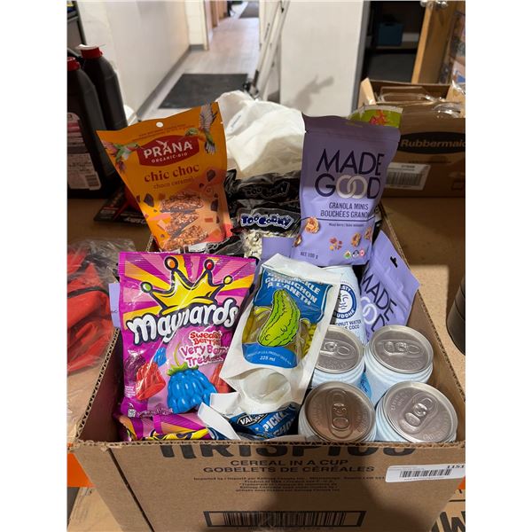Lot od Assorted Snack Items and Beverages