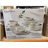 Image 2 : Maison Neuve Windsor 16-Piece Artisanal Dinnerware Set