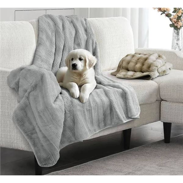 Lot of 2 Couture Pets Waterproof Pet Blanket & Furniture Protector, 60 × 70 in