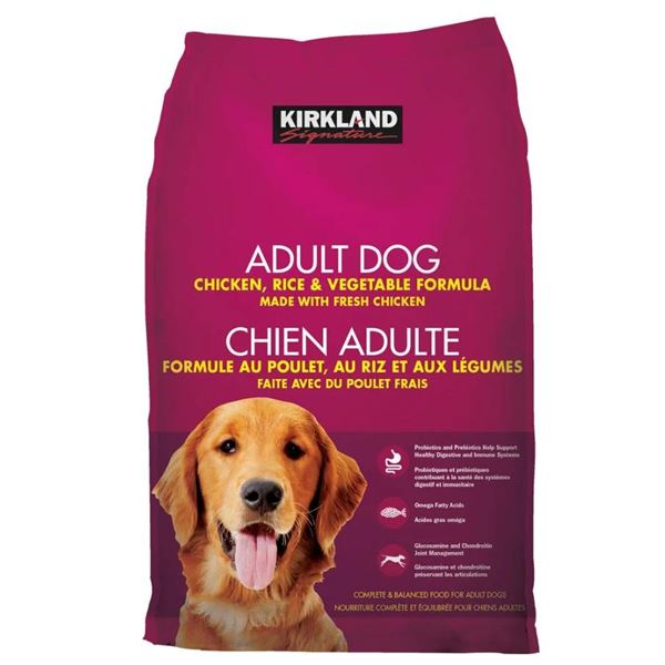 Kirkland Signature Adult Dog Chicken, Rice & Vegetable Formula 18.14kg