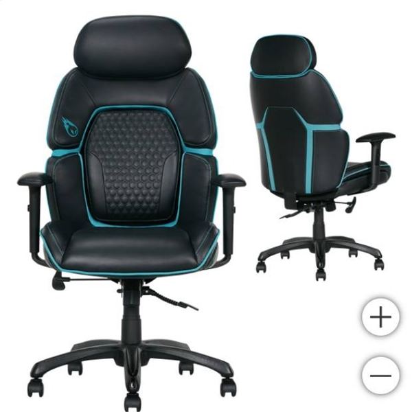 DPS Centurion Gaming Chair with Adjustable HeadrestBlack and Blue