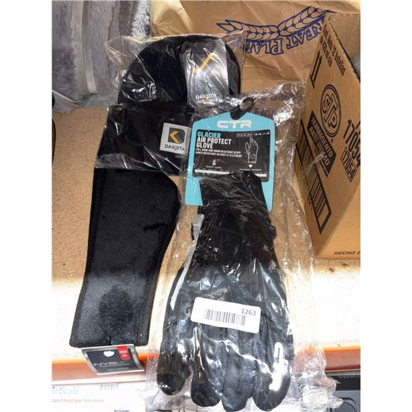 Lot of 3 Winter Accessories: CTR Glacier Gloves, Dakota Hat, NYSLife Headband