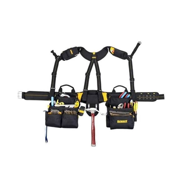 DEWALT DGC5617 20-Pocket Pro Framer’s Combo Apron With Yoke-Style Suspenders