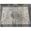 Image 2 : Rectangular Gray and White Geometric Area Rug, 3ft 10in x 2ft 7in